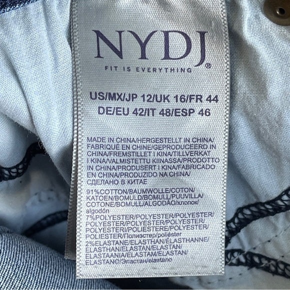 NYDJ Marilyn Embroidered Ankle Crop Jeans  | Size 12 | Lift Tuck Technology - Picture 13 of 16